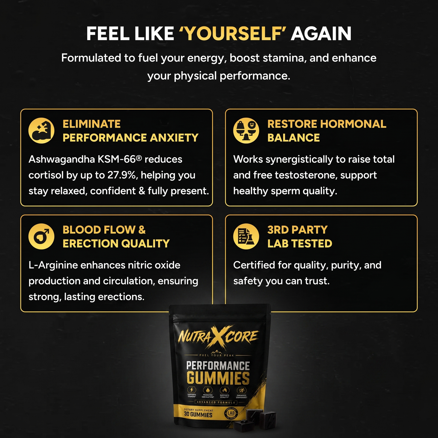 NutraXcore Performance Gummies 6 in 1