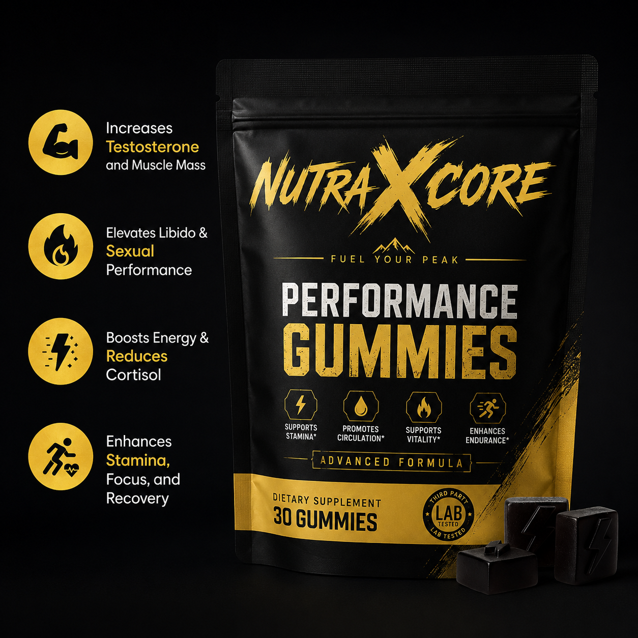 NutraXcore Performance Gummies 6 in 1